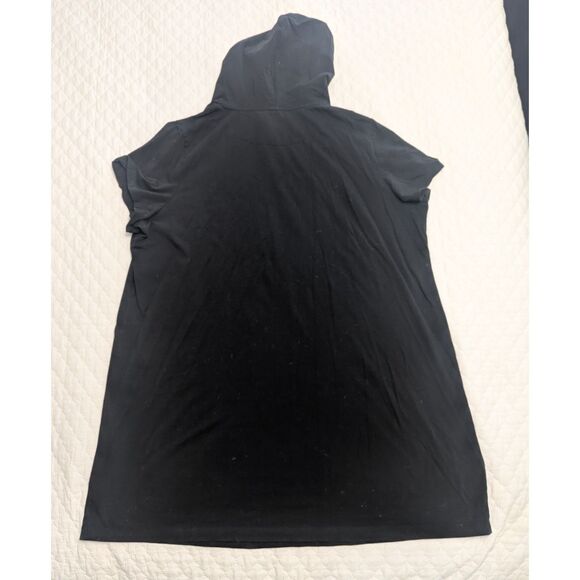 ✨ Calvin Klein Black Hoodie Dress 2XL Gold Logo Preowned - Picture 3 of 7